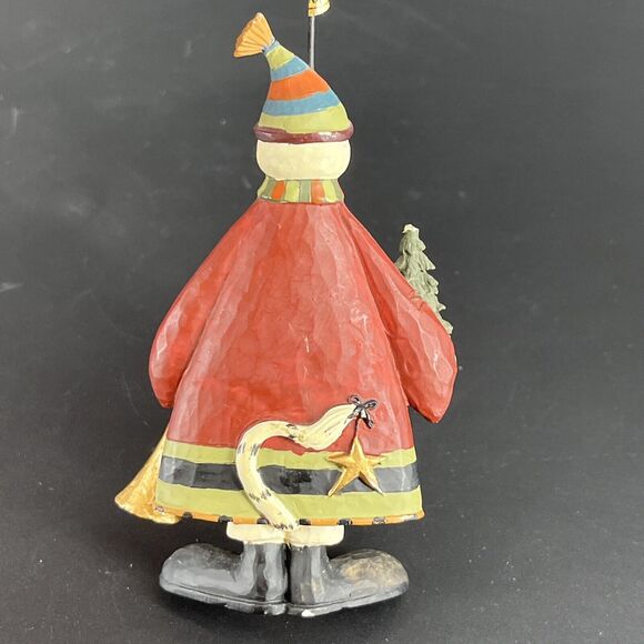 Williraye Studios 5" Folk Art Christmas Sweater Cat Ornament Tree Horn - Picture 7 of 13